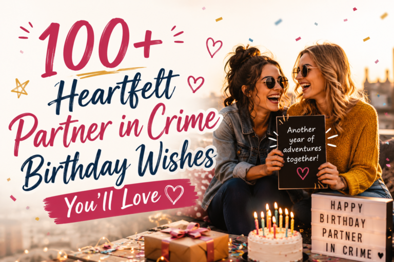 100+ Heartfelt Partner in Crime Birthday Wishes You’ll Love